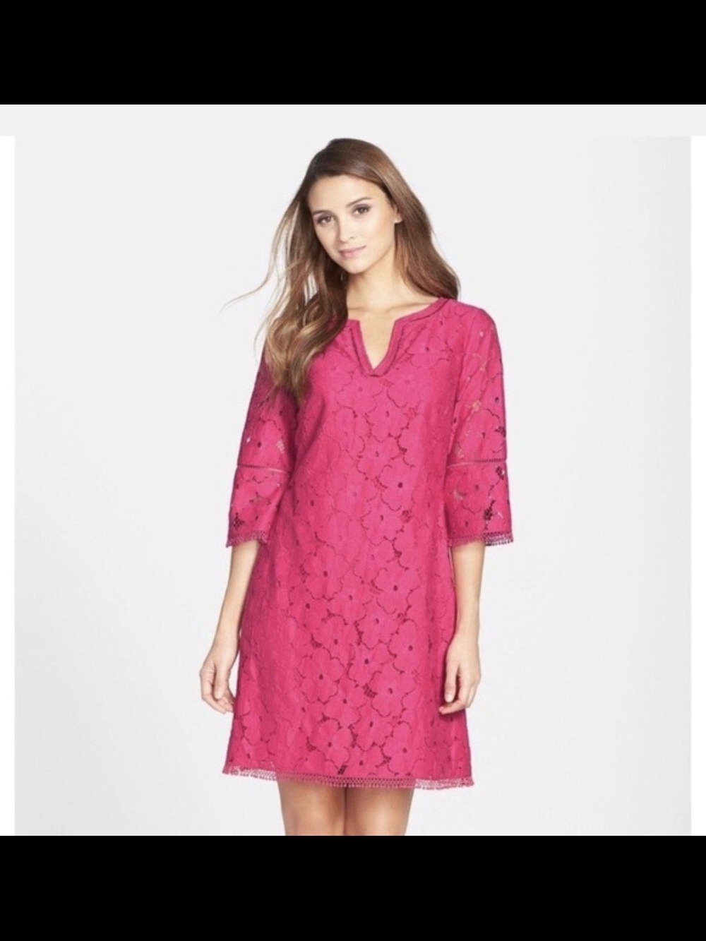 Adrianna Papell Bright Pink Dress